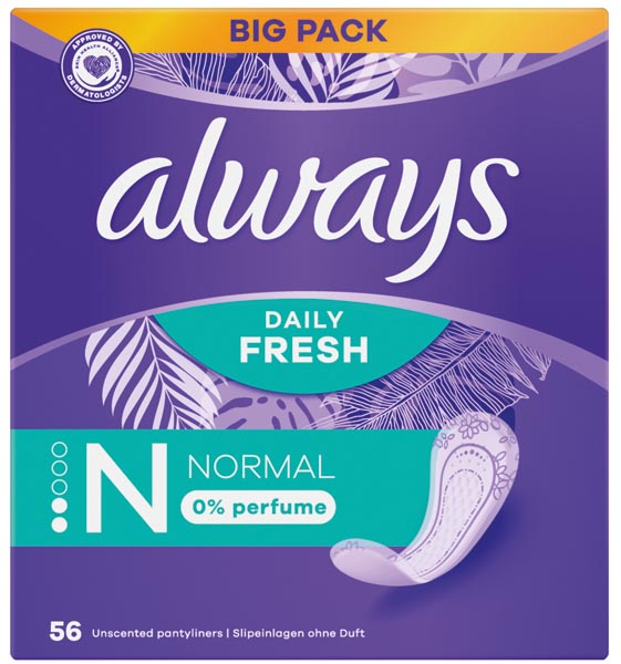 Always Slipeinlage Daily Fresh Normal 56er